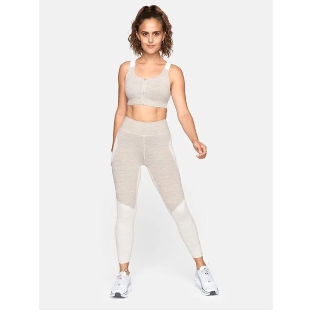 Outdoor Voices Two Tone Coyote Atmosphere Cropped Workout Leggings size Small